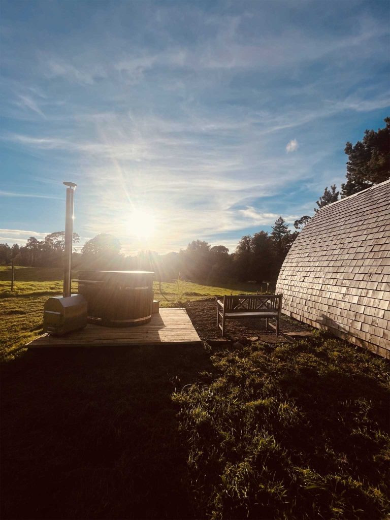 outdoor wood fired hot tub Tempo Manor, Co Fermanagh